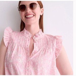 J. Crew Garden Soft Gauze Top Blouse in tossed floral - Size Medium
